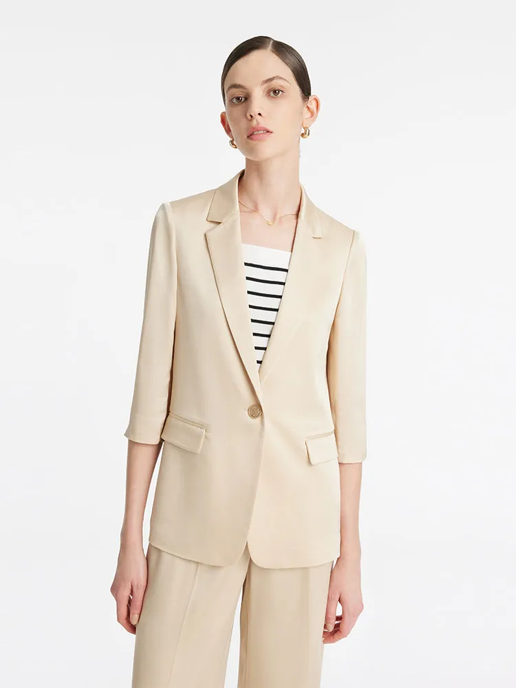 Acetate One Button Women Blazer sold by Goelia product image thumbnail 4