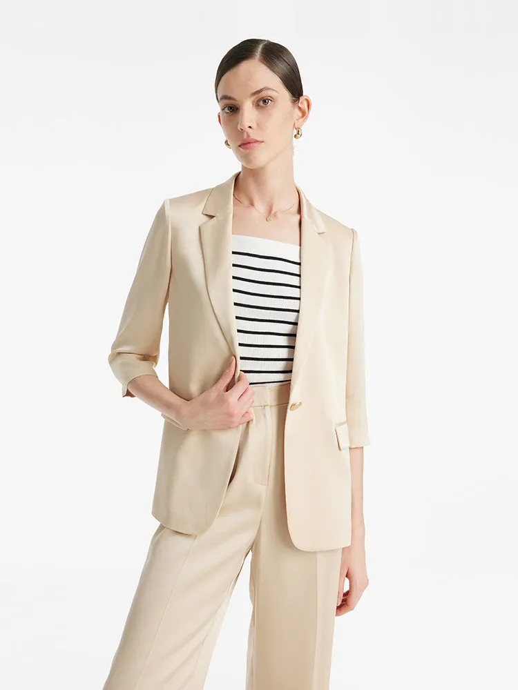 Acetate One Button Women Blazer sold by Goelia product image thumbnail 3