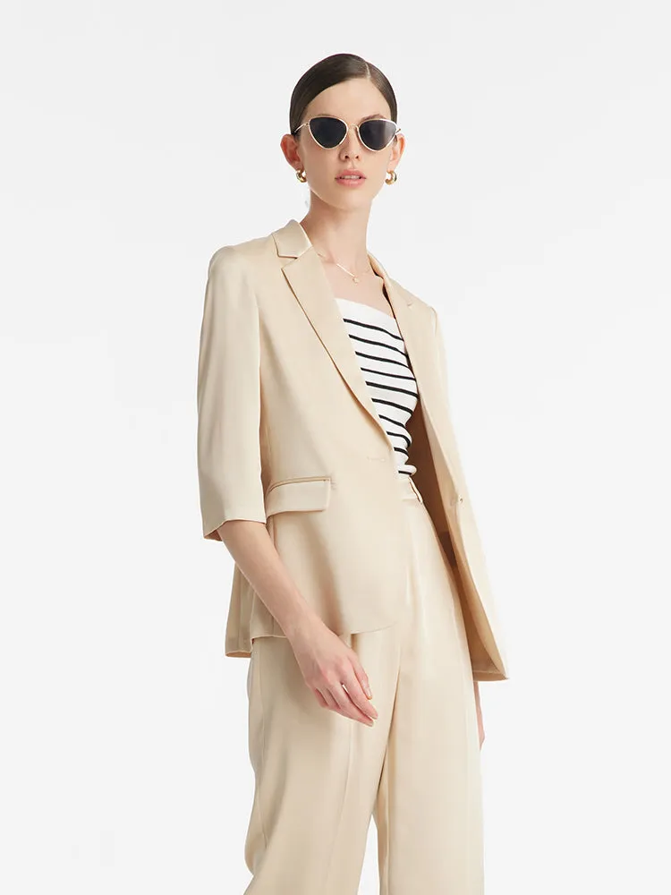 Acetate One Button Women Blazer sold by Goelia product image thumbnail 5