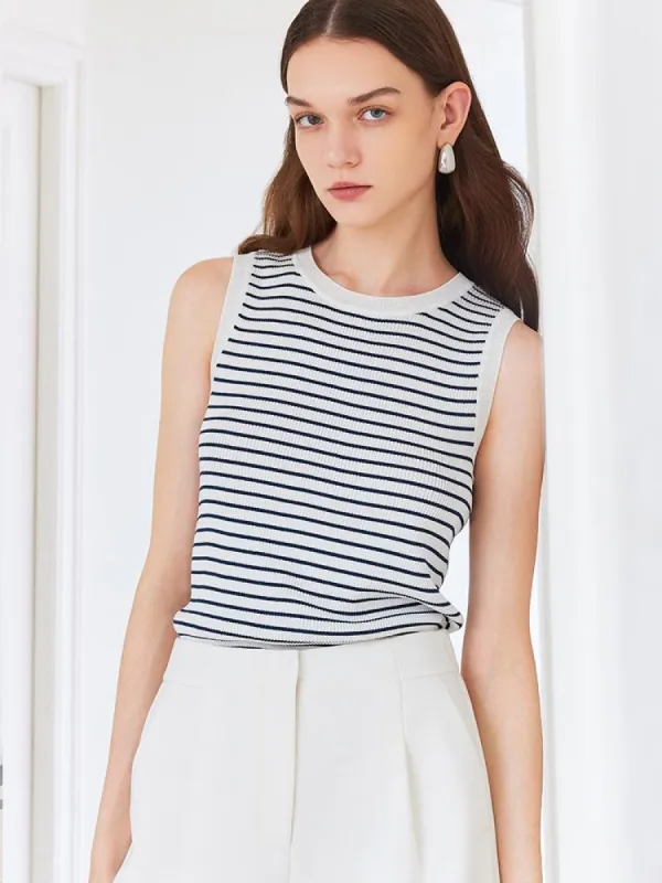Slim Knitted Women Tank Top sold by Goelia