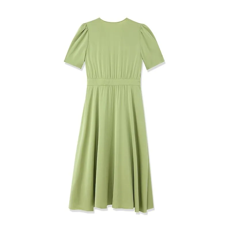 22 Momme V-Neck A-Line Midi Dress sold by Goelia product image thumbnail 4