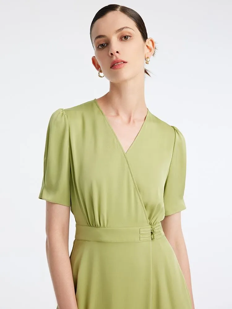 22 Momme V-Neck A-Line Midi Dress sold by Goelia product image thumbnail 3
