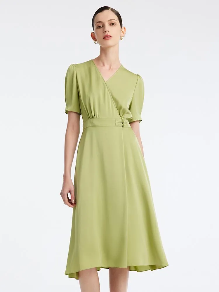 22 Momme V-Neck A-Line Midi Dress sold by Goelia product image thumbnail 2