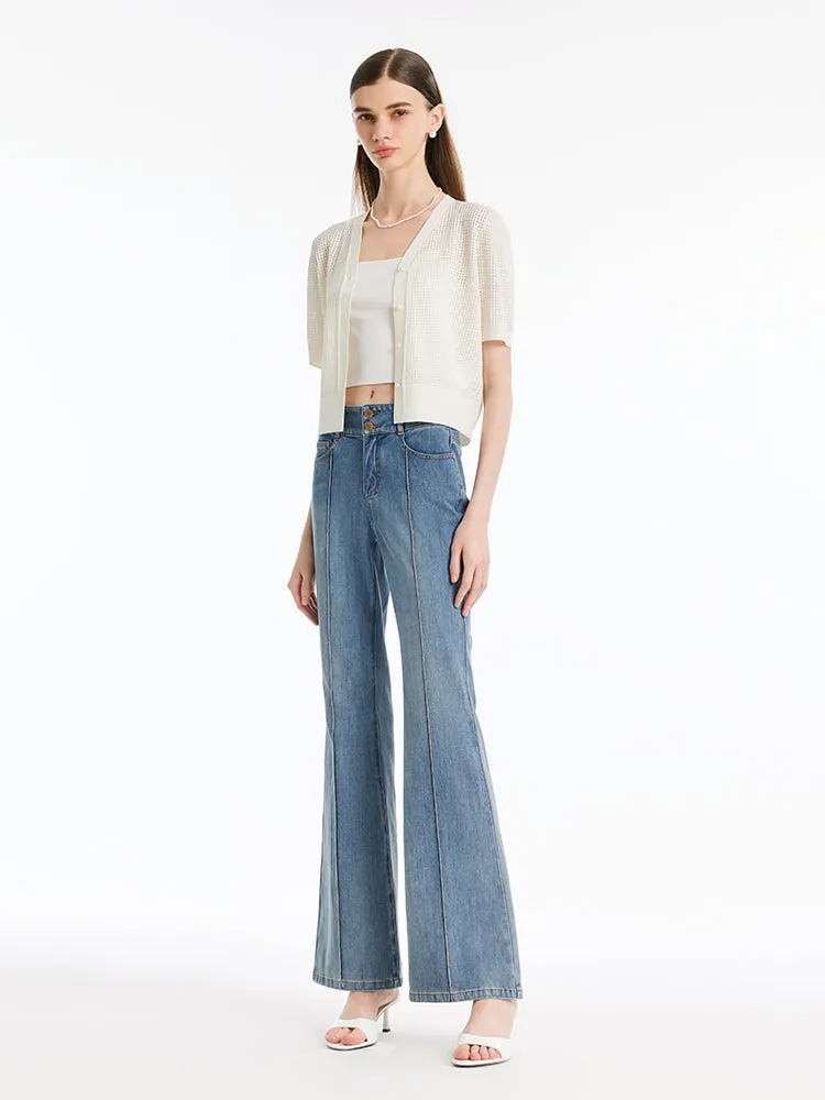 Back-Slit Denim Flared Women Jeans sold by Goelia product image thumbnail 2