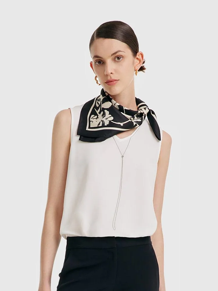 14 Momme Silk Scarf 61 Square sold by Goelia