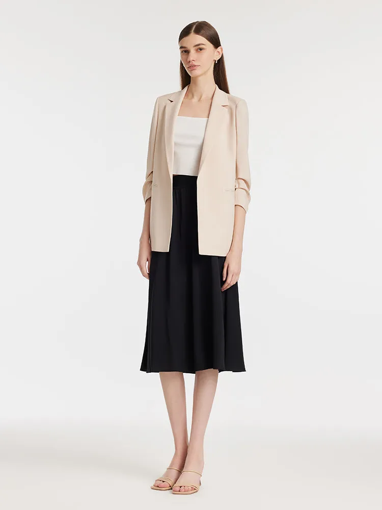 Acetate Ruched Sleeves Women Blazer sold by Goelia product image thumbnail 2