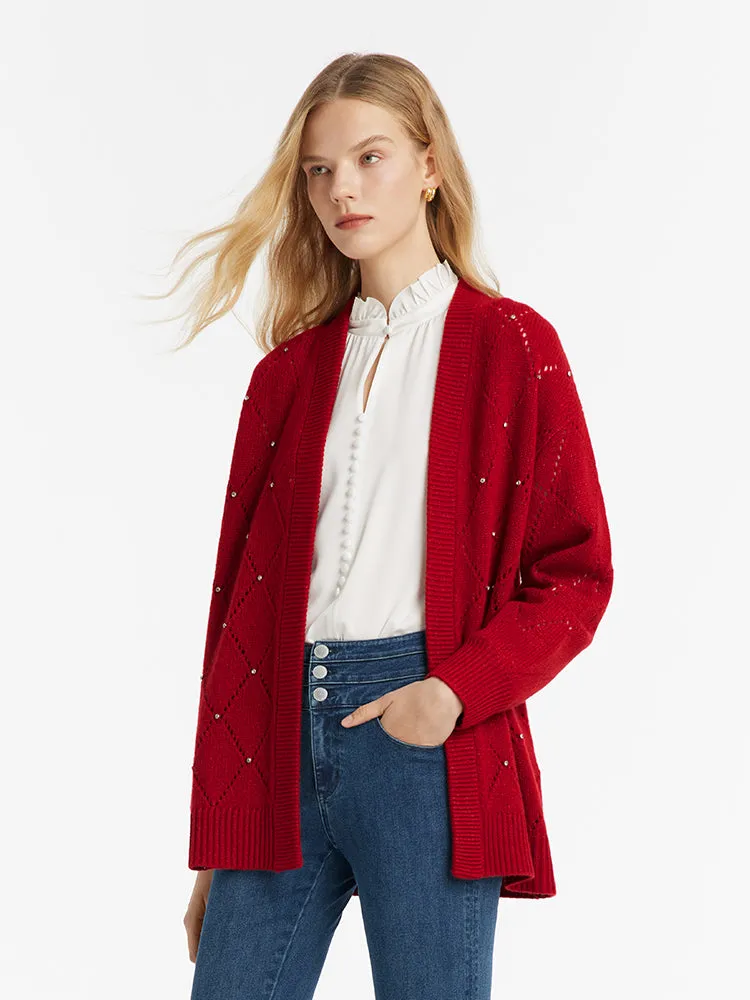 Wool Sequins Bead Knitted Women Cardigan sold by Goelia product image thumbnail 5