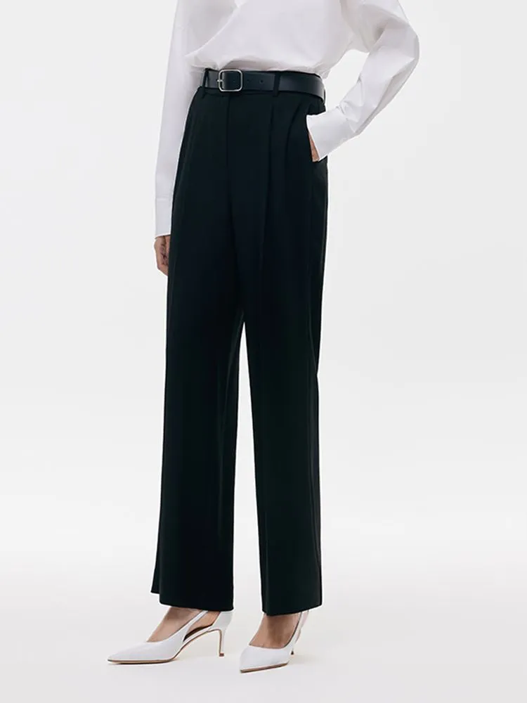 Acetate Straight Pleated Women Pants sold by Goelia product image thumbnail 5