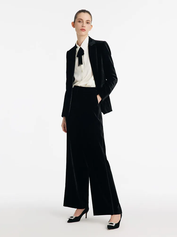 Silk Blend Straight Women Velvet Pants sold by Goelia product image thumbnail 5