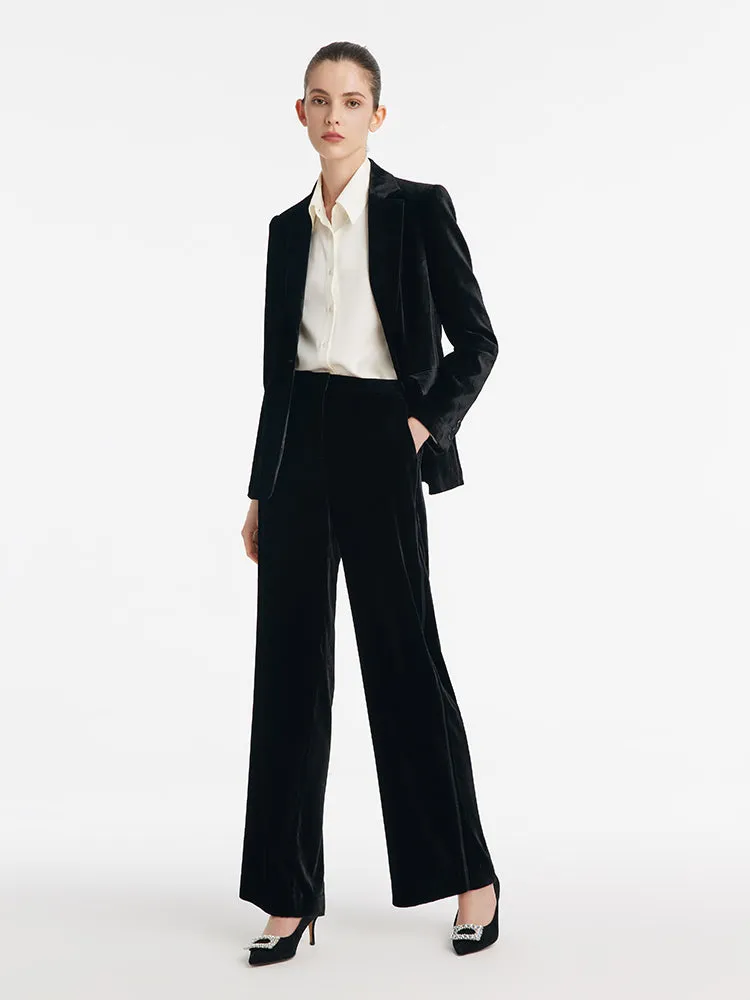 Silk Blend Straight Women Velvet Pants sold by Goelia product image thumbnail 4