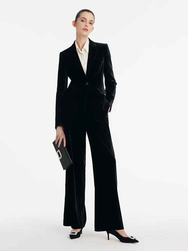 Silk Blend Straight Women Velvet Pants sold by Goelia product image thumbnail 3