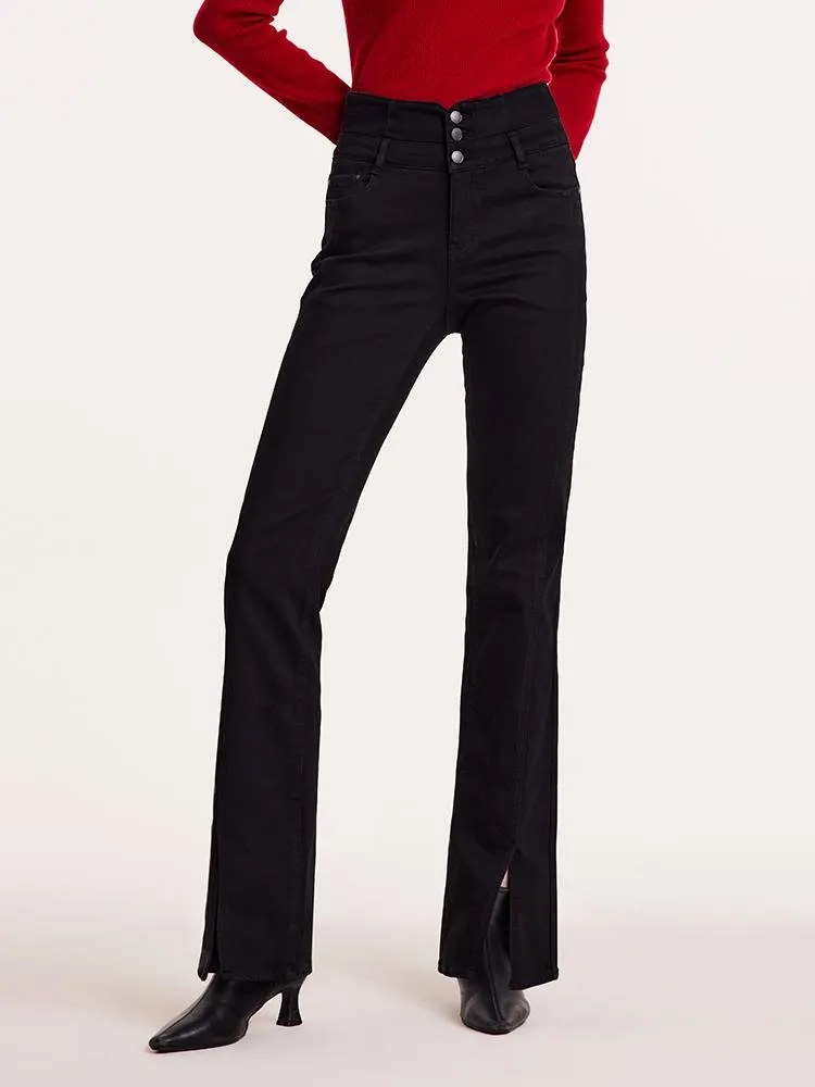 High-Waisted Slight Flared Women Jeans sold by Goelia product image thumbnail 4