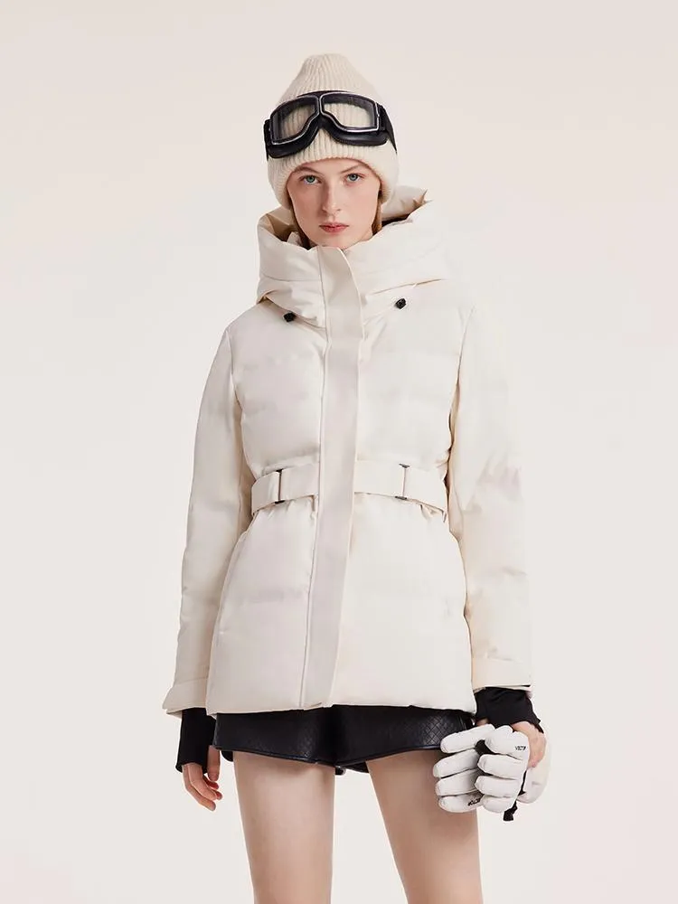 Hooded Gathered Waist Short Goose Down Garment sold by Goelia product image thumbnail 3