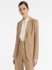 Worsted Wool Slim Lapel Women Blazer sold by Goelia