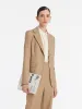 Worsted Wool Slim Lapel Women Blazer sold by Goelia