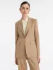 Worsted Wool Slim Lapel Women Blazer sold by Goelia