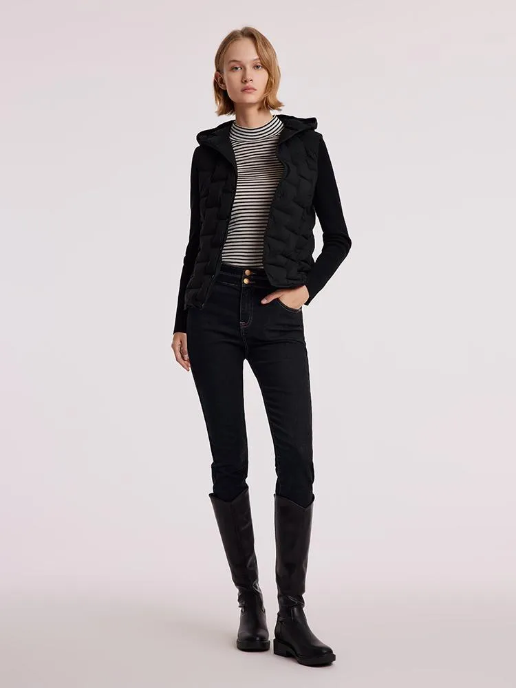 Wool Patchwork Hooded Goose Down Garment sold by Goelia product image thumbnail 2