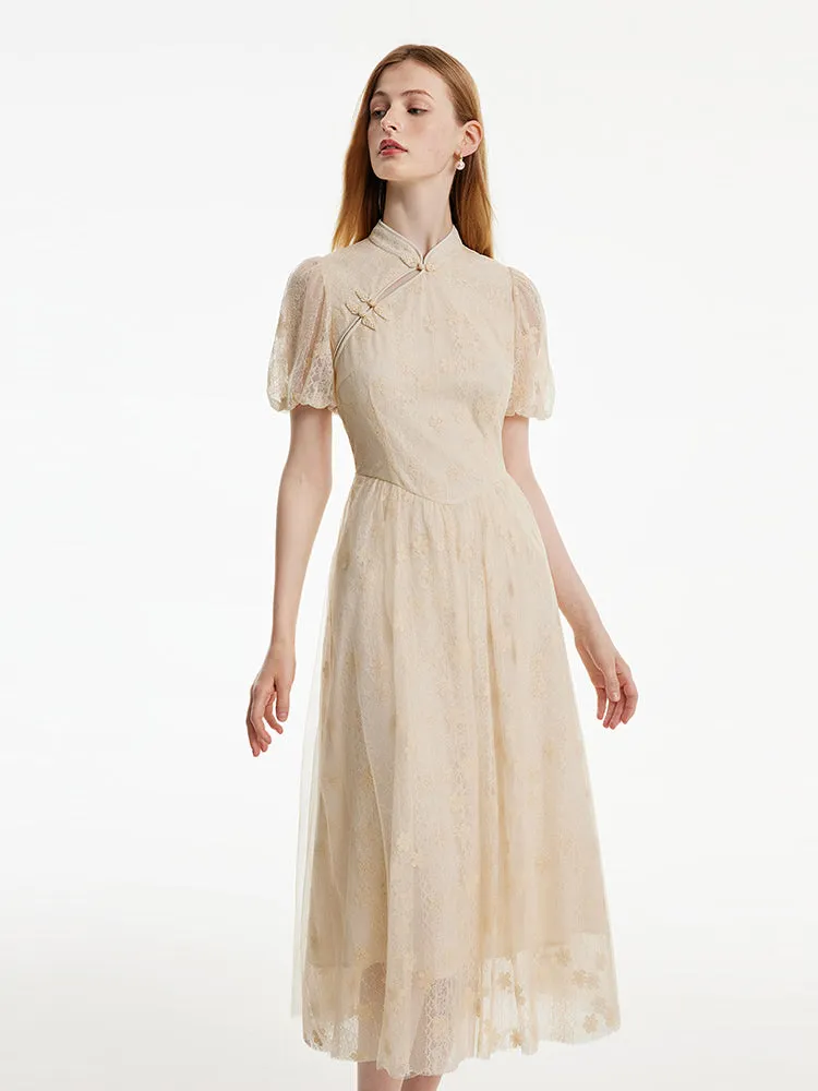 Lace Embroidered Cheongsam Qipao Maxi Dress sold by Goelia product image thumbnail 5