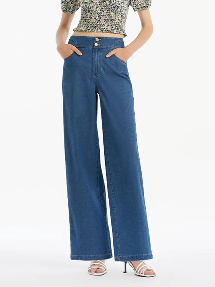Denim Straight High-Waisted Women Jeans sold by Goelia product image thumbnail 3