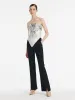 Iris And Polka Dots Printed 90 Square Pure Silk Scarf sold by Goelia