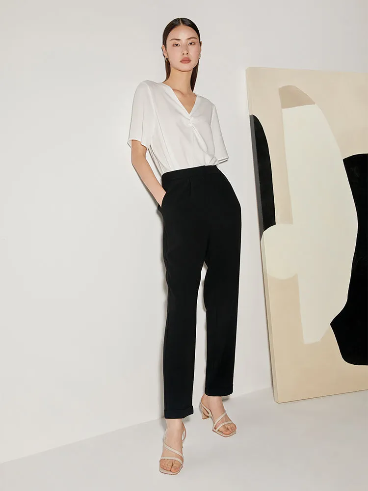 Black Acetate Ankle-Length Pants sold by Goelia product image thumbnail 2