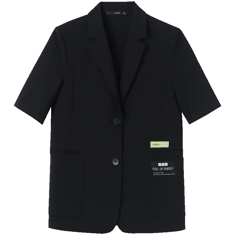 Worsted Wool Short Sleeve Women Blazer sold by Goelia product image thumbnail 5