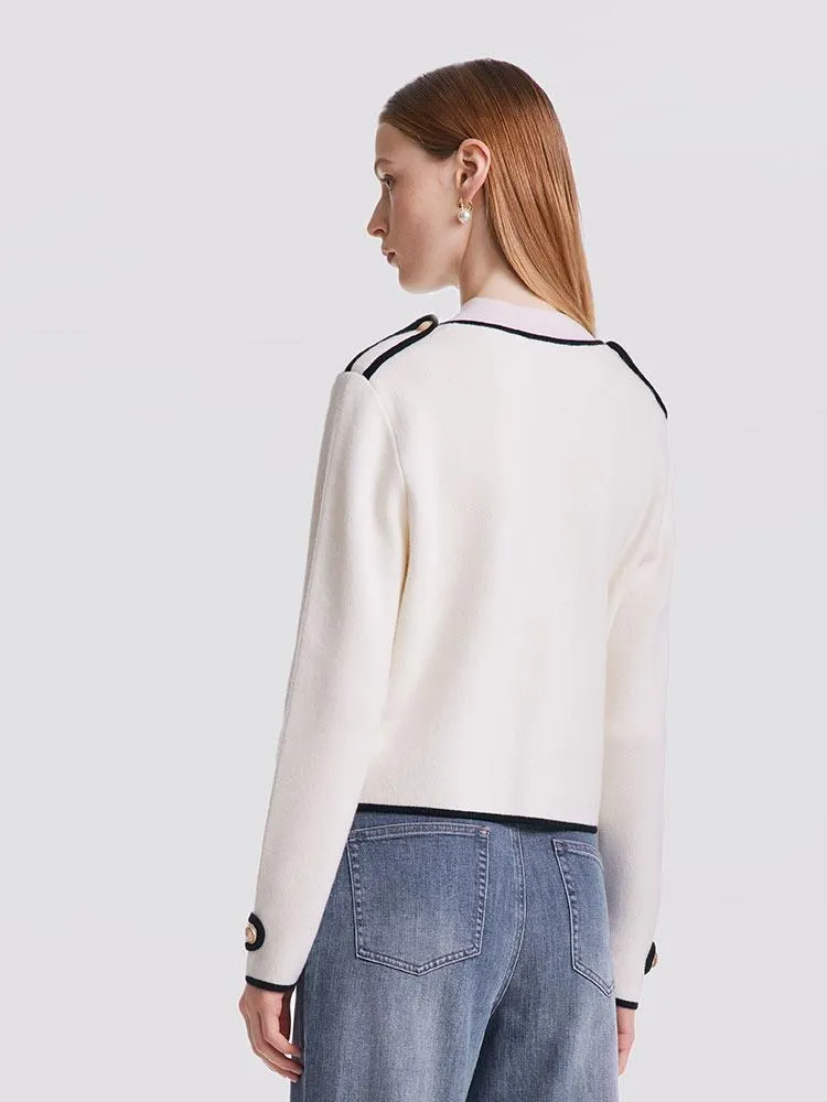 Contrast Soft Woolen Cardigan sold by Goelia product image thumbnail 3