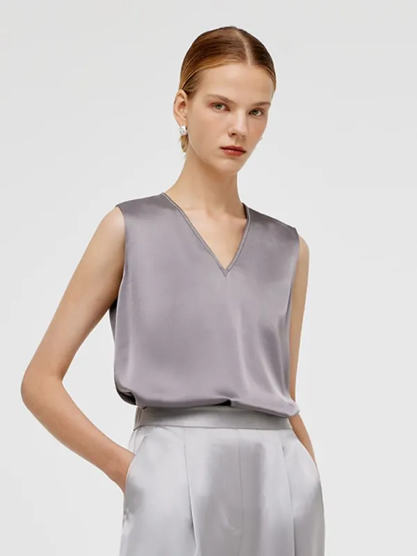 Acetate V-Neck Women Tank Top sold by Goelia