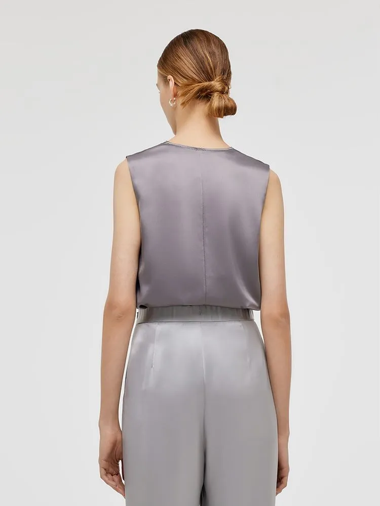 Acetate V-Neck Women Tank Top sold by Goelia product image thumbnail 3