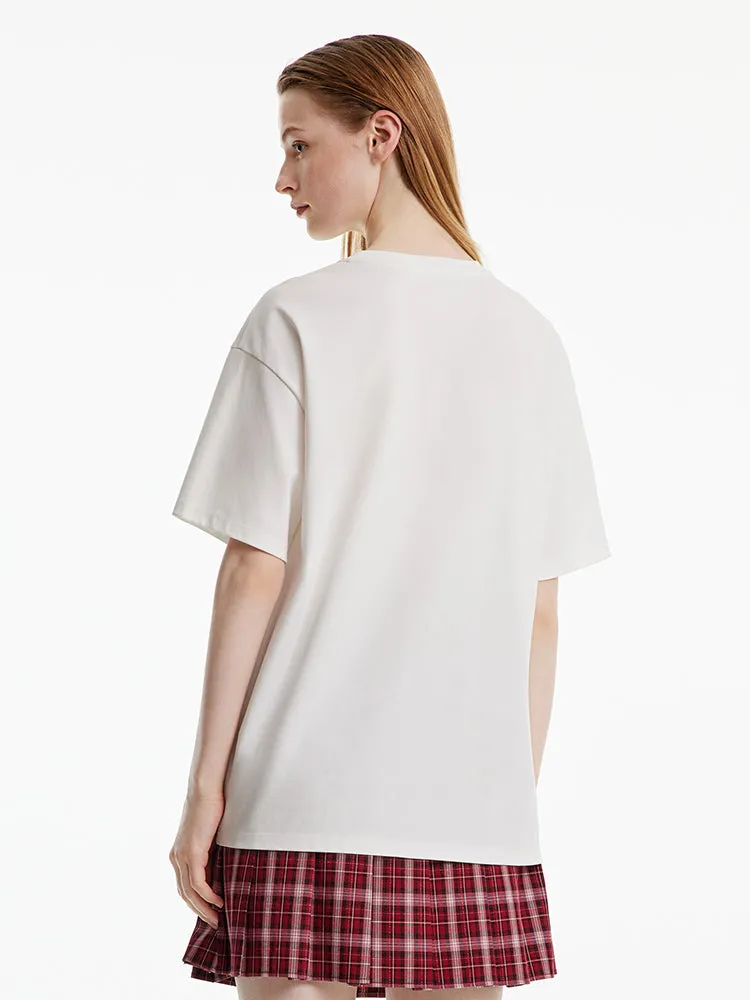 100% Cotton Basic Heart Print T-Shirt sold by Goelia product image thumbnail 4