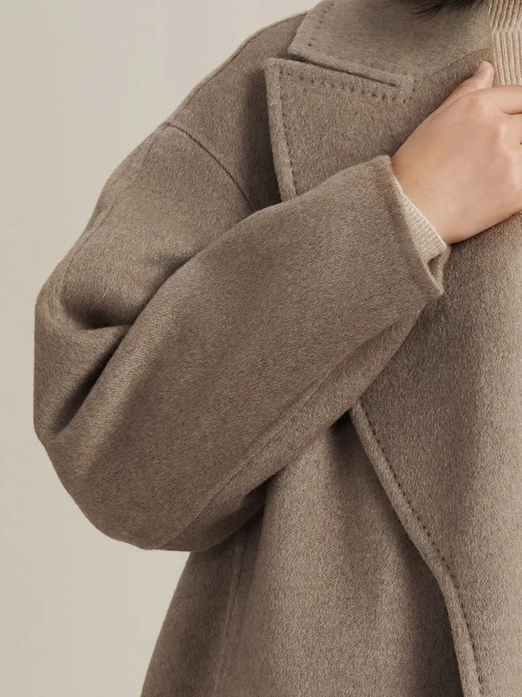 100 % Cashmere Lapel Collar Women Coat sold by Goelia product image thumbnail 4