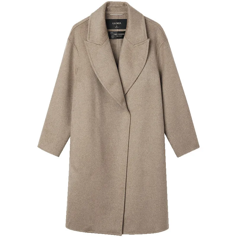 100 % Cashmere Lapel Collar Women Coat sold by Goelia product image thumbnail 5