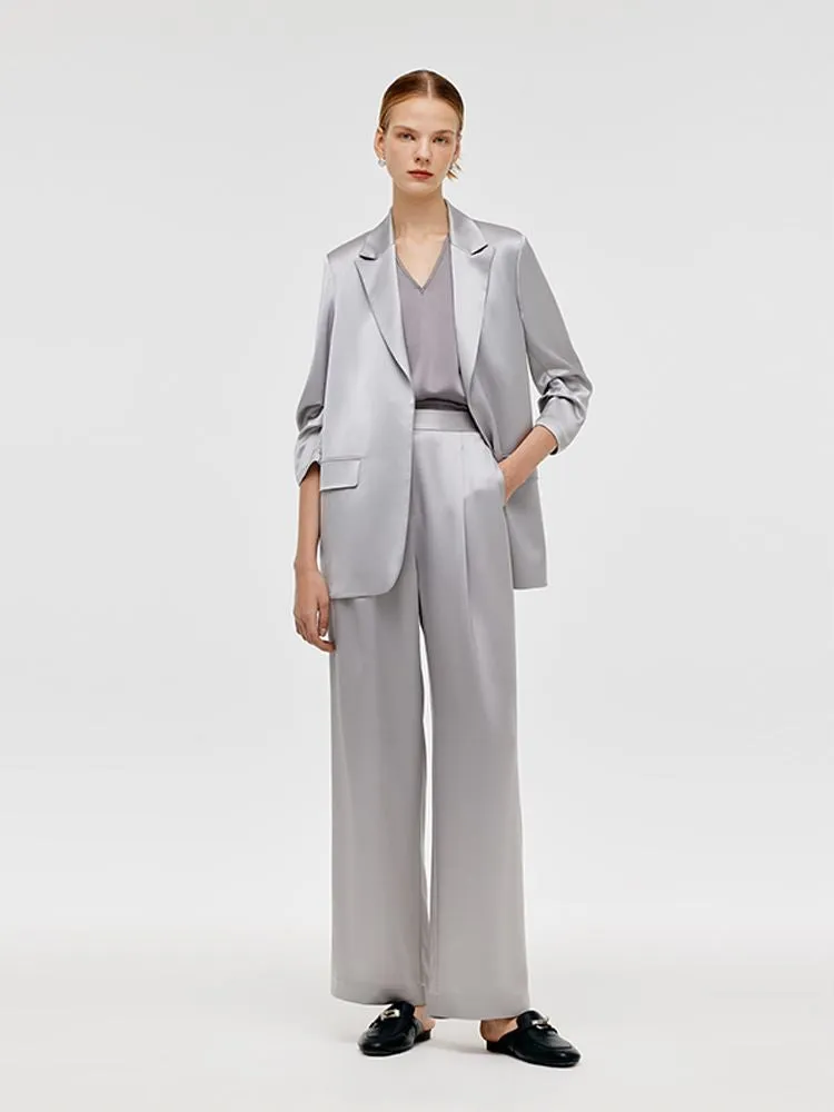 Acetate 3/4 Ruched Sleeves Women Blazer sold by Goelia product image thumbnail 2