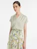 22 Momme Mulberry Silk V-Neck Pleated Women Top sold by Goelia