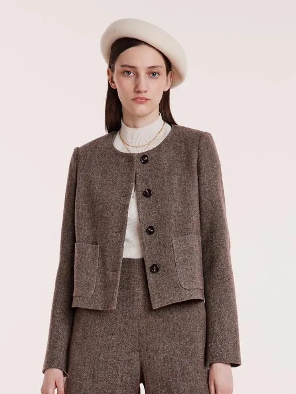 Washable Wool Short Coat sold by Goelia