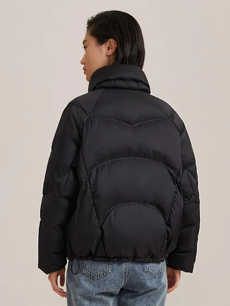 Cocoon Shape Short Women Goose Down Garment sold by Goelia product image thumbnail 4