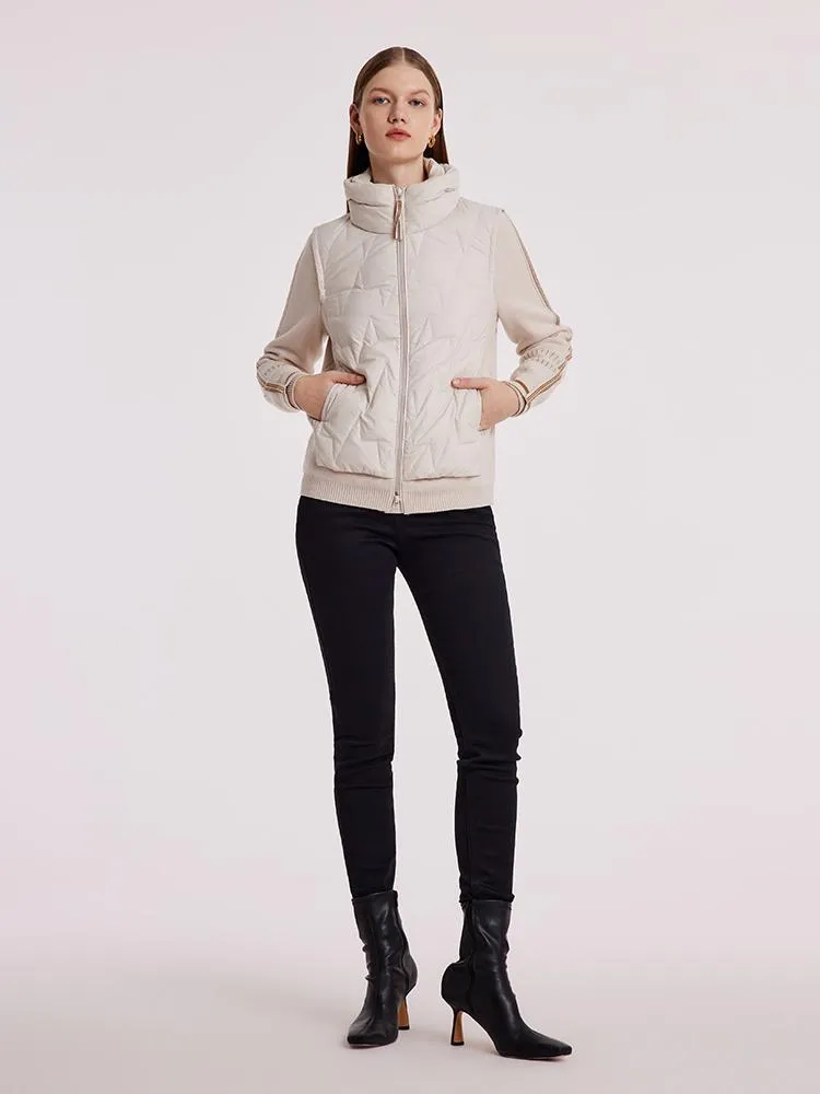 Machine Washable Wool Patchwork Short Goose Down Garment sold by Goelia product image thumbnail 3