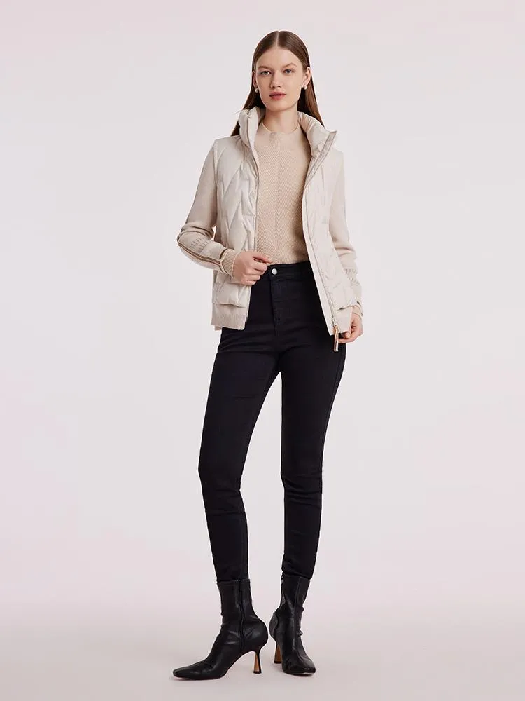 Machine Washable Wool Patchwork Short Goose Down Garment sold by Goelia product image thumbnail 2