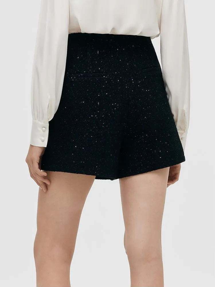 Wool Blend Sequins A-Line Women Shorts sold by Goelia product image thumbnail 3