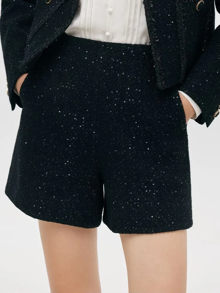 Wool Blend Sequins A-Line Women Shorts sold by Goelia product image thumbnail 4