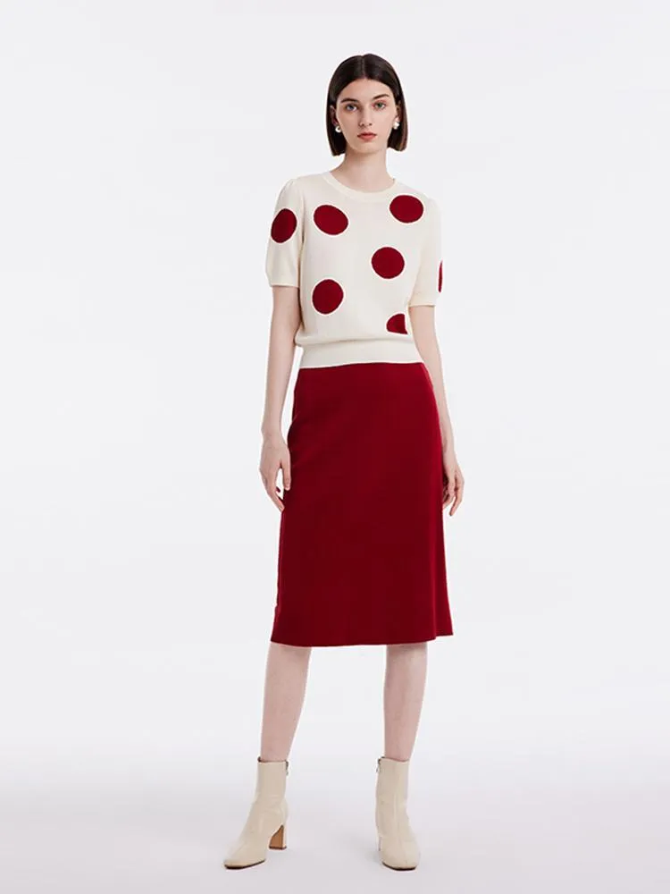Tencel Jacquard Knitted Top And Women Skirt Two-piece Set sold by Goelia product image thumbnail 2