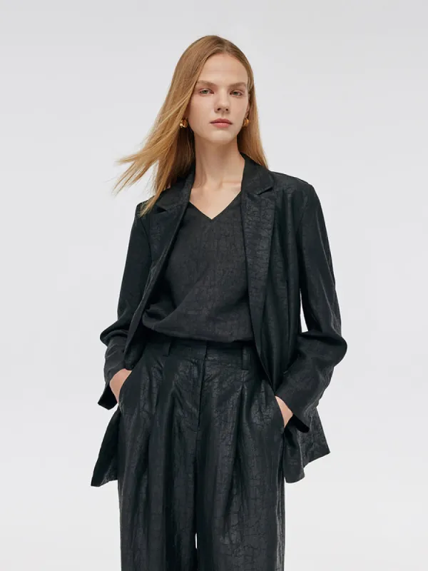 Xiang Yun Silk One-Button Unisex Blazer sold by Goelia