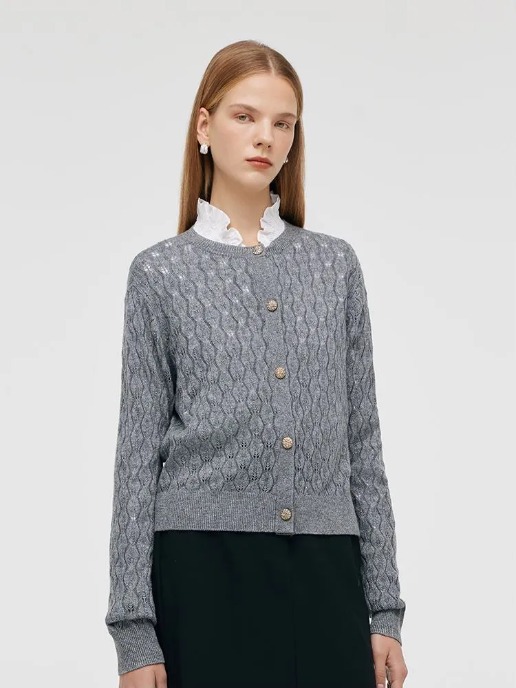 Cashmere Single-Breasted Women Cardigan sold by Goelia product image thumbnail 4