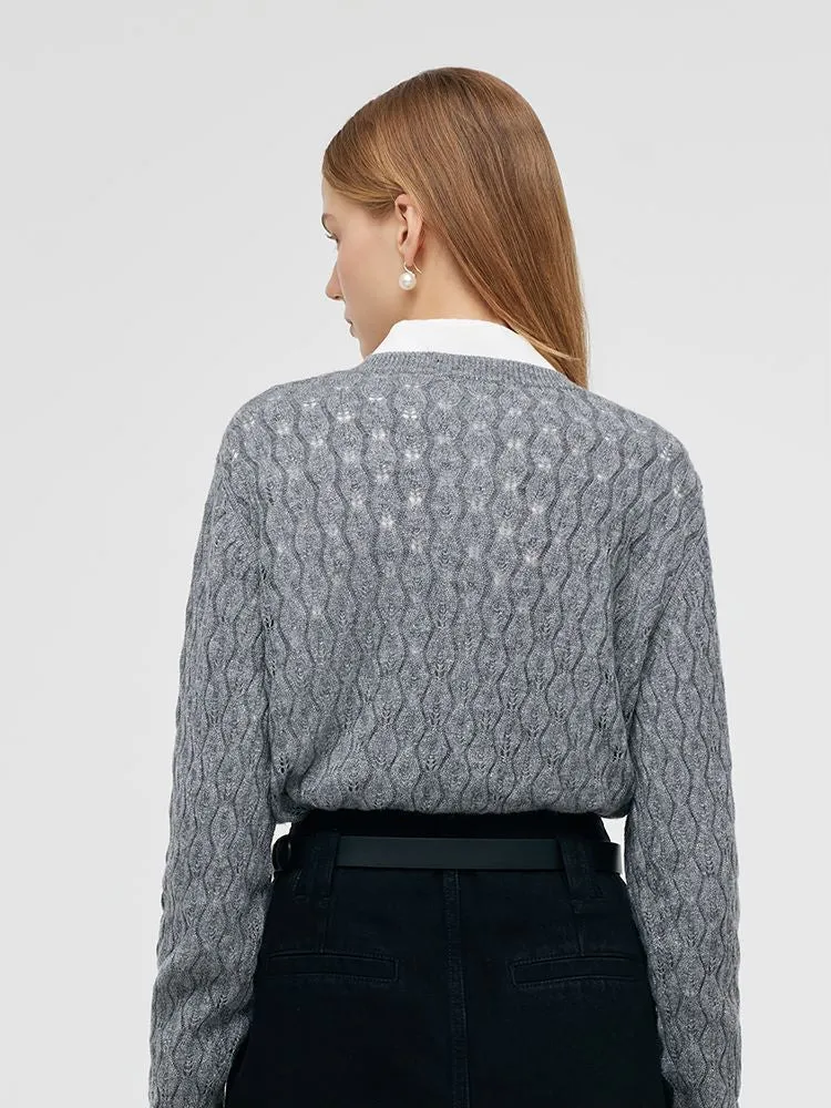 Cashmere Single-Breasted Women Cardigan sold by Goelia product image thumbnail 3