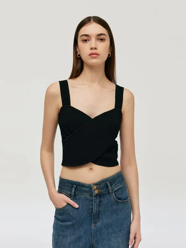 Crossover Women Knitted Tank Top sold by Goelia