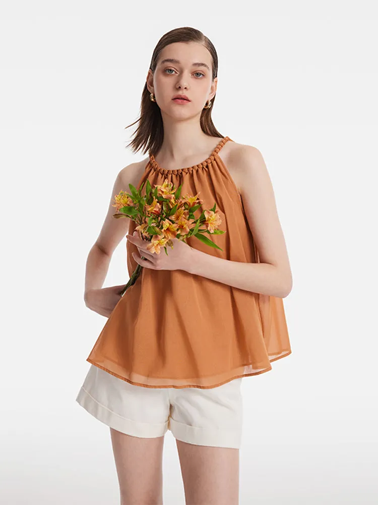 Hand-Woven Halter Neck Women Top sold by Goelia