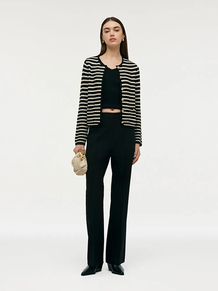 Black And White Stripe Women Cardigan sold by Goelia product image thumbnail 2
