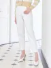 White Ankle Length Jeans sold by Goelia