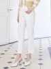 White Ankle Length Jeans sold by Goelia