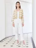 White Ankle Length Jeans sold by Goelia